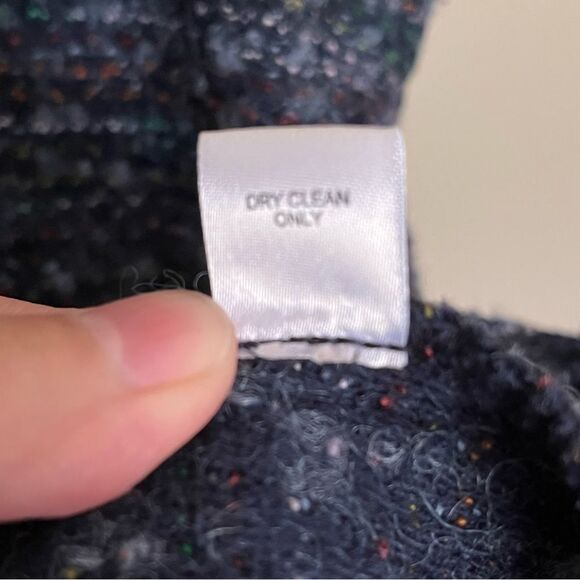 For Cynthia Wool Blend Blue Multi Color Button Front Hooded Vest Size Medium - Picture 9 of 11